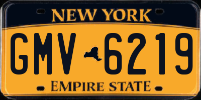 NY license plate GMV6219