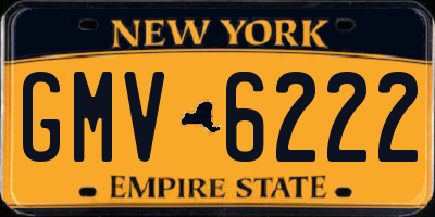NY license plate GMV6222