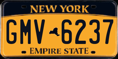 NY license plate GMV6237