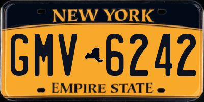 NY license plate GMV6242