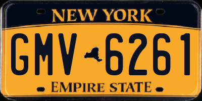 NY license plate GMV6261