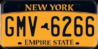 NY license plate GMV6266