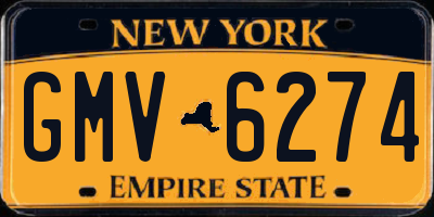 NY license plate GMV6274