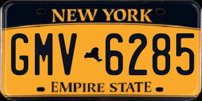 NY license plate GMV6285