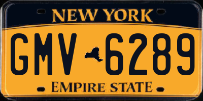 NY license plate GMV6289