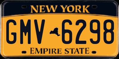 NY license plate GMV6298