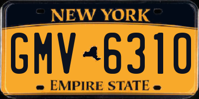 NY license plate GMV6310