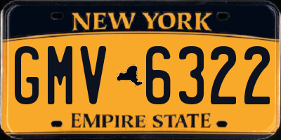 NY license plate GMV6322