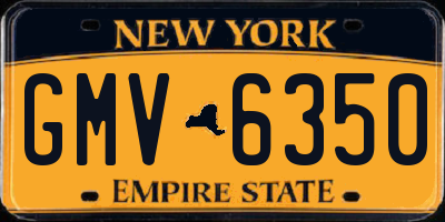 NY license plate GMV6350