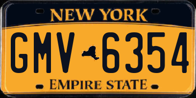 NY license plate GMV6354