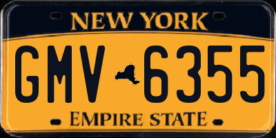 NY license plate GMV6355