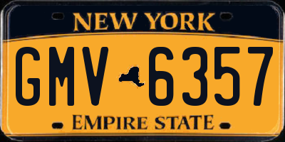 NY license plate GMV6357