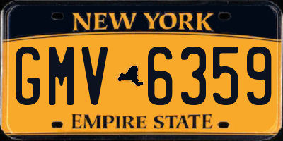 NY license plate GMV6359