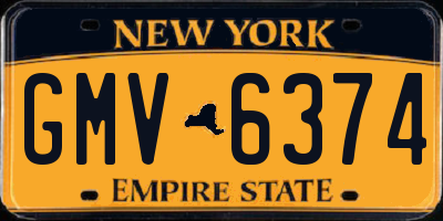 NY license plate GMV6374