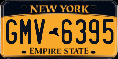 NY license plate GMV6395