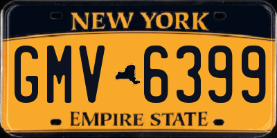 NY license plate GMV6399