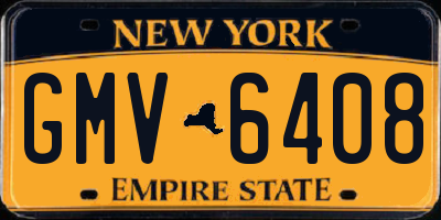 NY license plate GMV6408