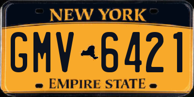 NY license plate GMV6421