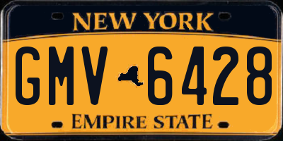 NY license plate GMV6428