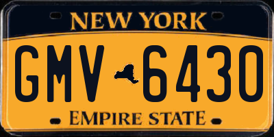 NY license plate GMV6430