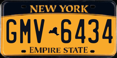 NY license plate GMV6434