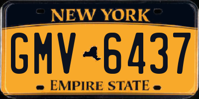 NY license plate GMV6437