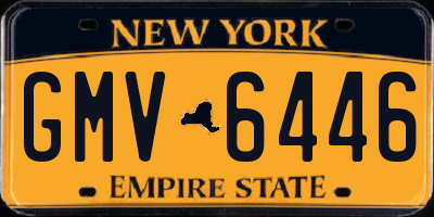 NY license plate GMV6446