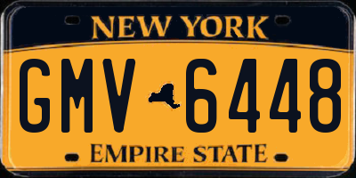 NY license plate GMV6448