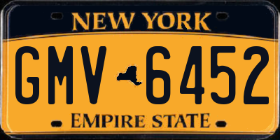 NY license plate GMV6452
