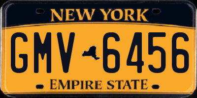 NY license plate GMV6456