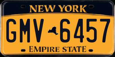 NY license plate GMV6457