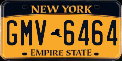NY license plate GMV6464