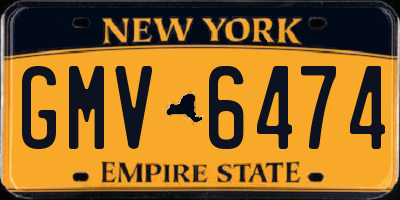 NY license plate GMV6474