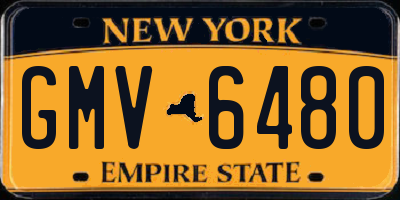 NY license plate GMV6480
