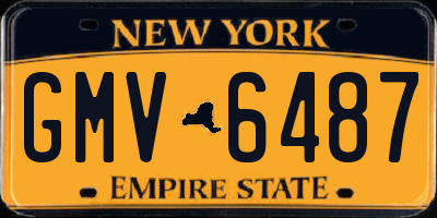 NY license plate GMV6487