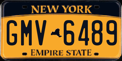 NY license plate GMV6489
