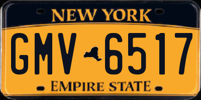 NY license plate GMV6517
