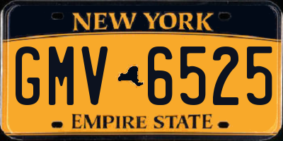 NY license plate GMV6525