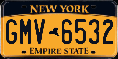NY license plate GMV6532