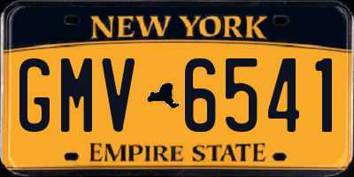 NY license plate GMV6541