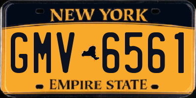 NY license plate GMV6561