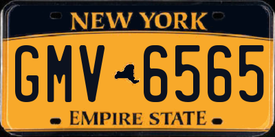NY license plate GMV6565