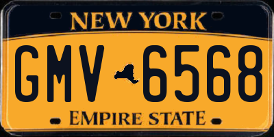 NY license plate GMV6568