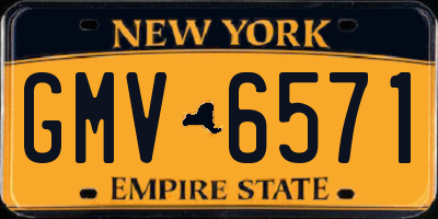NY license plate GMV6571