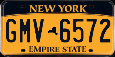 NY license plate GMV6572