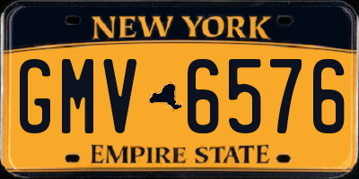 NY license plate GMV6576