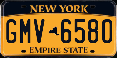 NY license plate GMV6580