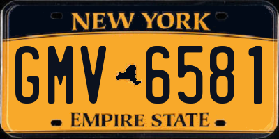 NY license plate GMV6581