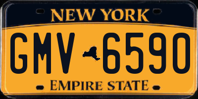 NY license plate GMV6590