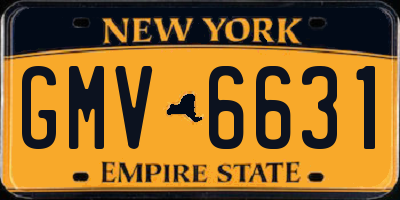 NY license plate GMV6631
